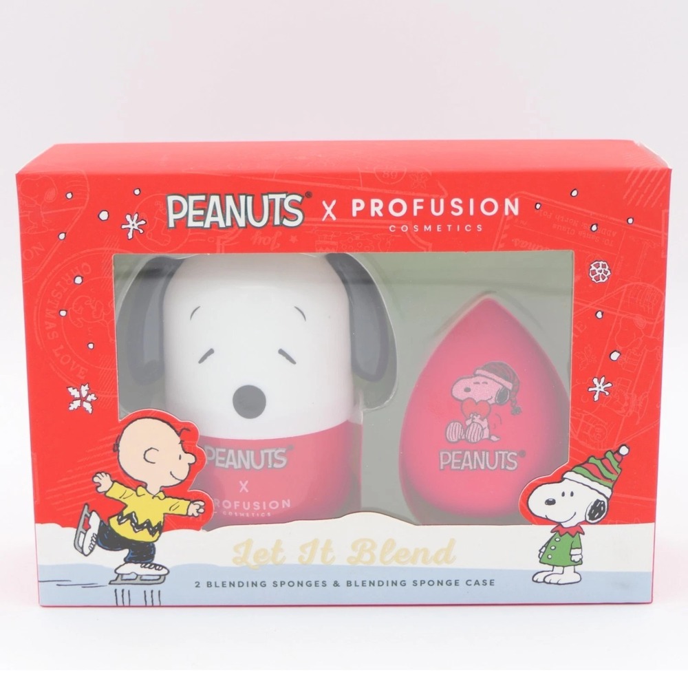 Peanuts x Profusion Let It Blend Makeup Sponge Set with Snoopy Case‎ Gift Kit